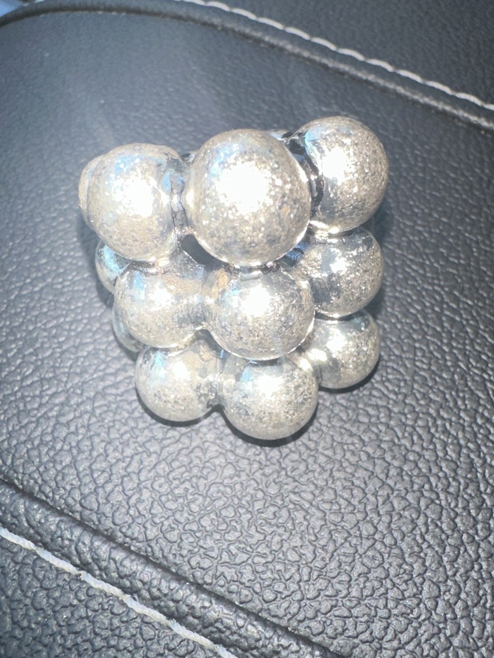 Zara Silver Bead Cluster Ring